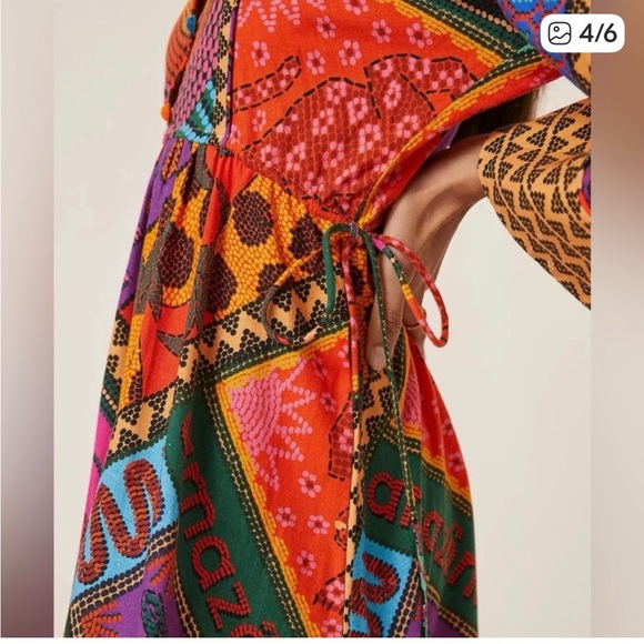 FARM Rio Multicolor Patchwork Midi Dress - Picture 5 of 8